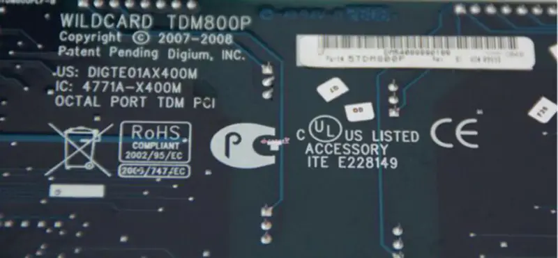 Digium TDM800P Motherboard