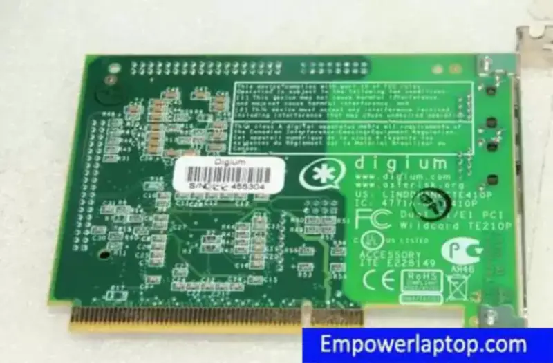Průmyslová základní deska DIGIUM TE210P DUAI T1/E1 PCI INTERFACE PCI Wildcard