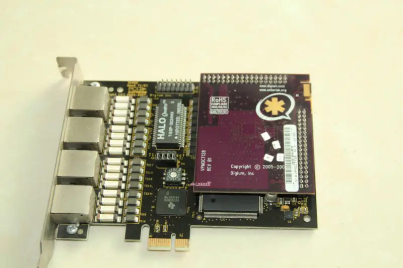 Asterisk TE420P TE420 4-portová digitální karta s portem E1/T1 PCI-Express Card