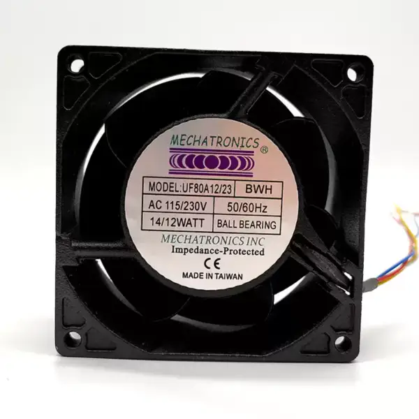 MECHATRONICS UF80A12/23-BWH 115/230V 14/12W 8cm čtyřvodičová skříň AB s měkkým startem Ventilátor AC