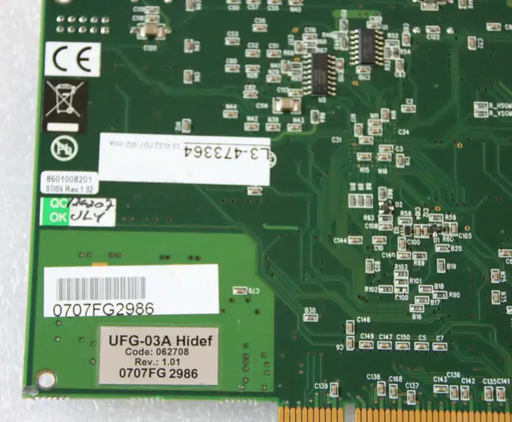 UNIGRAF UFG-03A Hidef UFG-03 PCI karta DAQ Card