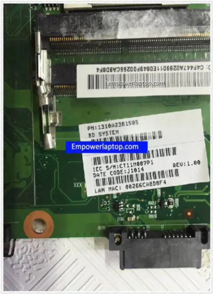 Toshiba C600 V000238030 6050A2381501-MB-A02 Základní deska