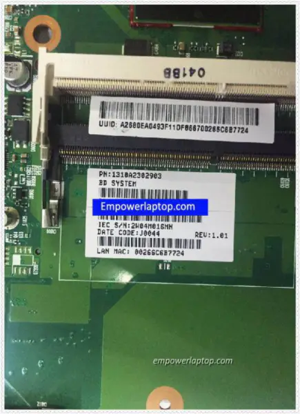 Toshiba V000185550 L500 L505 Latop Základní deska