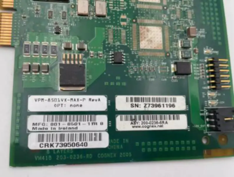 COGNEX VM41B 203-0236-RD VPM-8501VX-MAX-P Rev A zachytávací karta