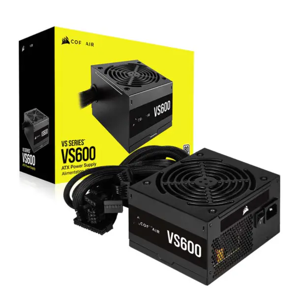 Cors Air Power Pc zdroj Vs600 600w Atx zdroj 80 Plus Kompaktní velikost Nízká hlučnost 12cm ventilátor Rps0038