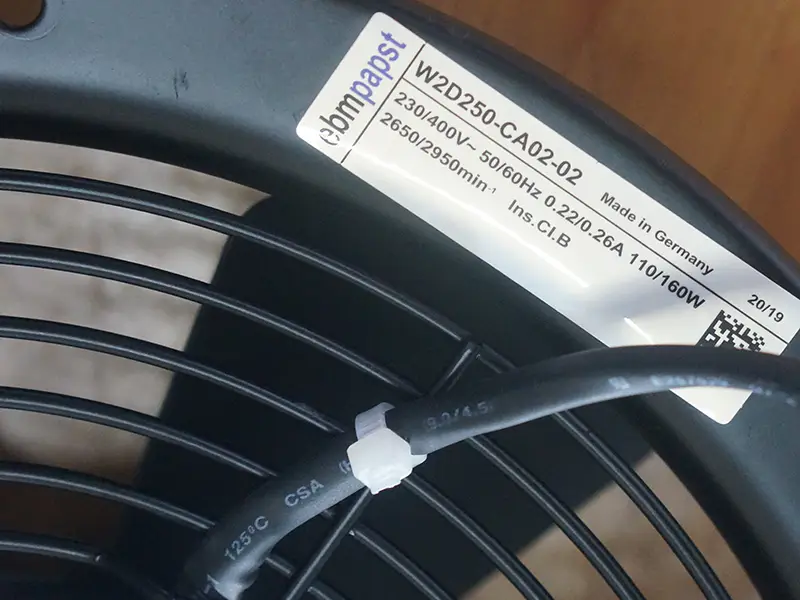 Ebmpapst W2D250-CA02-02 Ventilátor