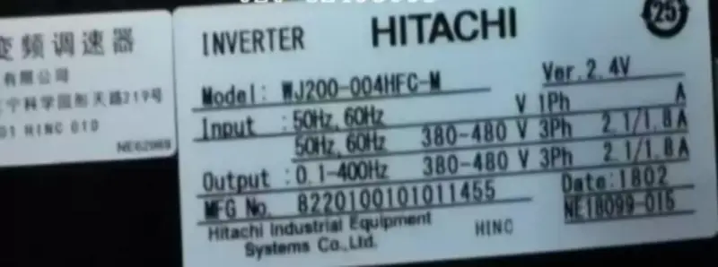 MĚNIČ HITACHI WJ200-004HFC-M 0,4KW NOVÝ