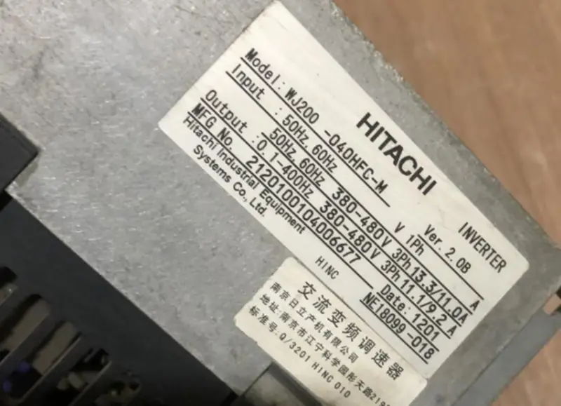 MĚNIČ HITACHI WJ200-040HFC-M 4.0KW NOVÝ