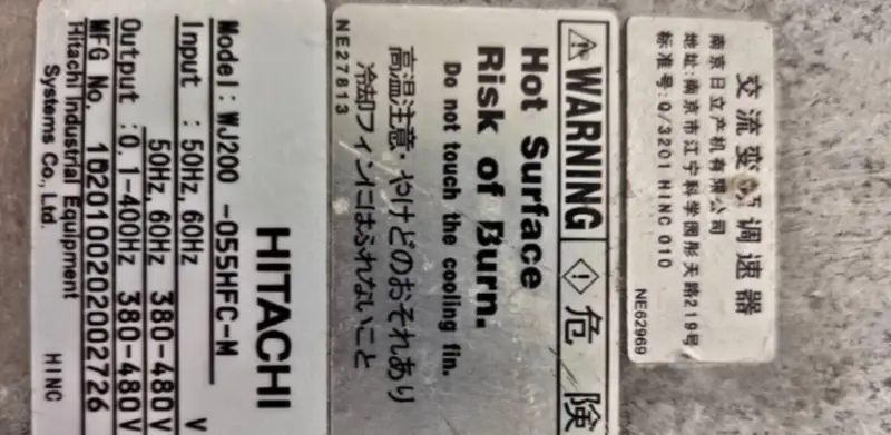 MĚNIČ HITACHI WJ200-055HFC-M 5,5KW NOVÝ