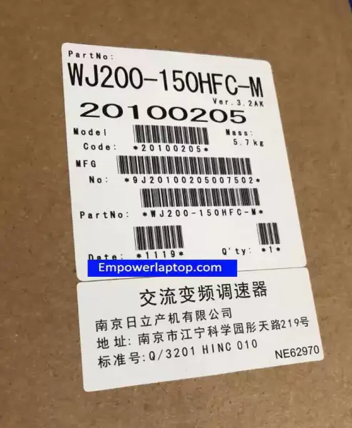 STŘÍDAČ HITACHI WJ200-150HFC-M 15KW NOVÝ