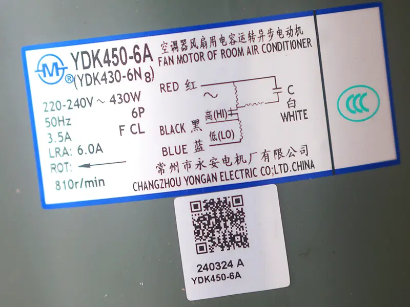 Motor YDK450-6A (YDK430-6N8)