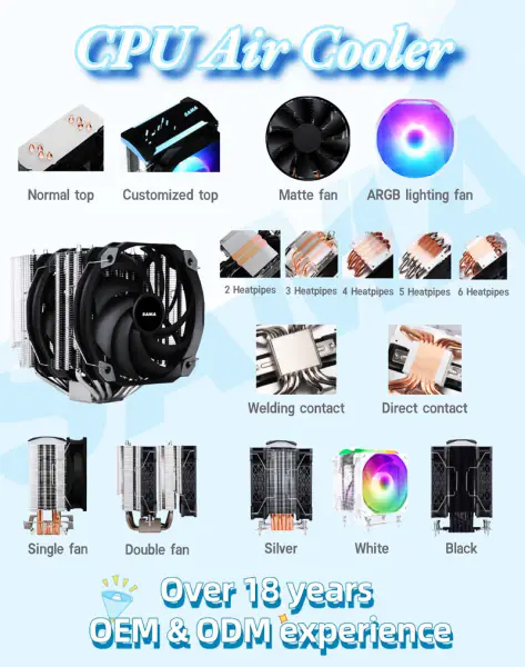 Sama 122*75*157mm I3 I5 Intel Cpu Cooler Fan Cpu Radiator For Pc Case Gaming
