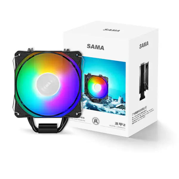 Sama 122 * 75 * 158 mm 4 tepelné trubice Cpu Air Cooler Frgb Cpu Radiator