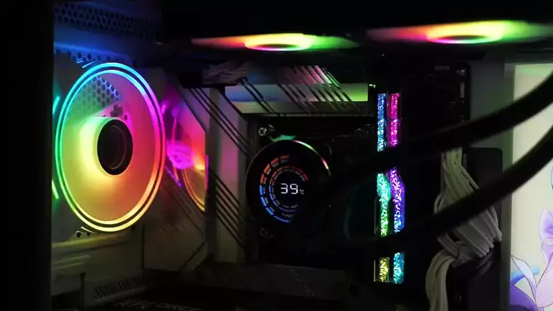 Sama 240mm Aio Cpu Liquid Cooling Water Cooler Kit Pc System Lcd Display