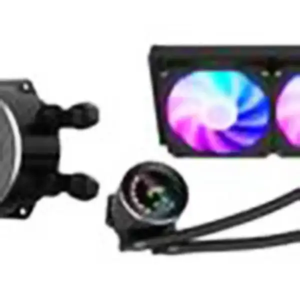 Sama 240mm Aio Cpu Liquid Cooling Water Cooler Kit Pc System Lcd Display