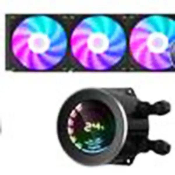 Sama 36cm Aio Cpu Cooler Radiator Copper Display Vodní kapalinové chlazení Pc Cpu Cooler Rgb Glow s počítačovým displejem teploty