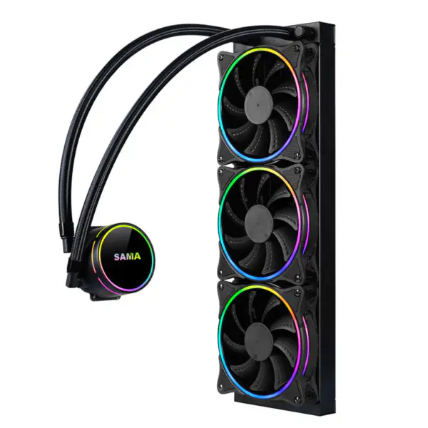 Sama 36cm Aio Cpu Cooler Radiator Copper Water Liquid Cooling Pc Cpu Cooler Rgb Glow