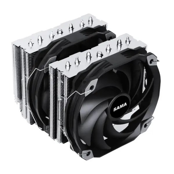 Sama 6 Heatpipes 140mm Dual Tower Dual Cooling Fan Heat Exchanger Air Cooler Twin Tower Cpu Cooler pro PC Case