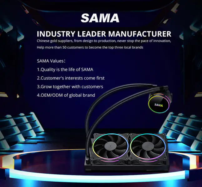 Sama Aio Cpu 240mm chladič chladič kapaliny Rgb chladič Cpu vodní chlazení chladič Pc Gaming