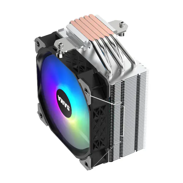 Sama Am4 Am5 Cpu Air Coolers 5 galvanických tepelných trubek Chlazení procesoru 115x/1366/1200/2011/2066/1700 Vzduchový chladič