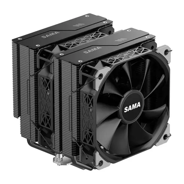 Sama Am4 Am5 Chladič procesoru Silný funkční ventilátor Dvojitý ventilátor Chlazení procesoru Cpu