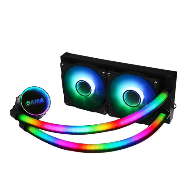 Sama Computer Infinity Mirror Cooling Fan Argb Water Pipe Liquid Cpu Cooler Pc vodní chlazení pro Intel Amd