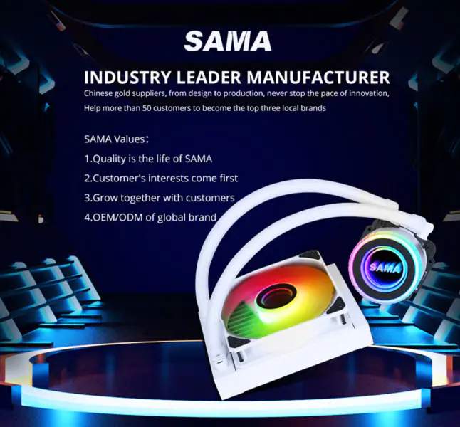 Sama Computer Liquid Cooling Cpu Cooler Vodní chlazení Aio Cooler pro počítač