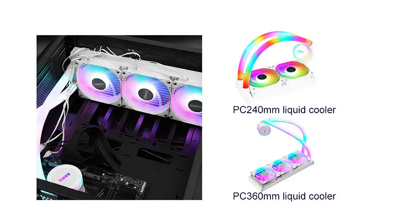Sama měděný chladič rozptylující teplo Chlazení kapalinou Cpu 240mm chladič vodního chladiče pro PC počítač