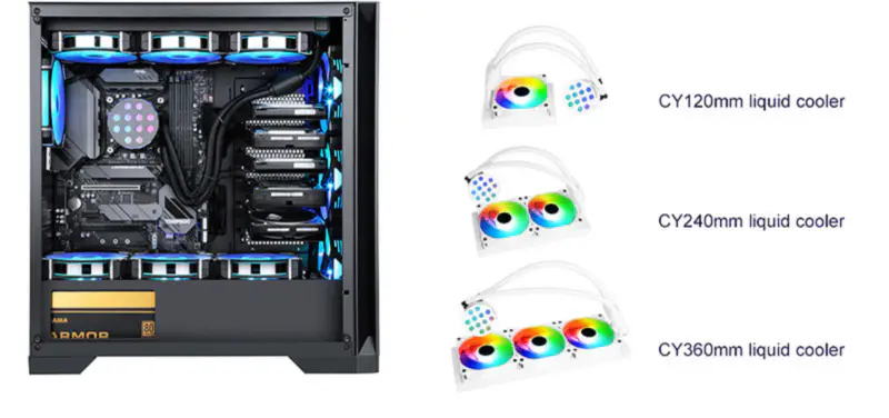 Sama Cpu Heat Dissipation Fan Liquid Water Cooling Computer Gaming Pc Cooled Radiator Copper Universal 360mm Aio Cpu Cooler