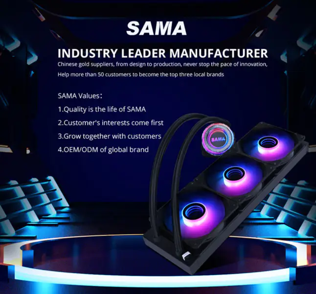 Sama Cpu Water High Polymer Fep Tube Cooling Kit Lcd Aio Liquid Cooler