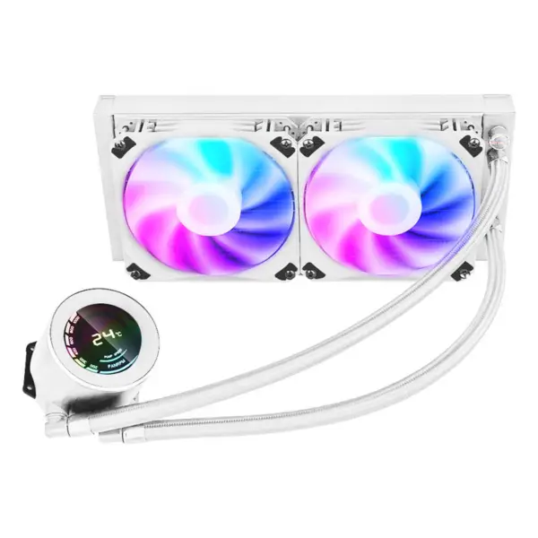 Sama Vlastní displej teploty 240 Rainbow Adresovatelný RGB Aio Cpu Vodní kapalinové chlazení Ventilátor chladiče Bloková deska Systém