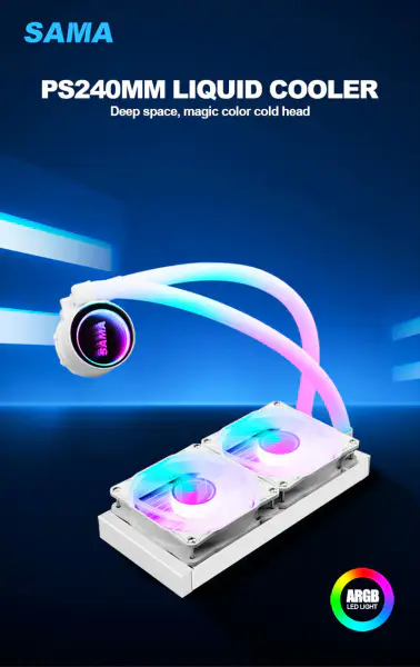 Sama Drop Shipping 240-360 mm chladicí ventilátor Cpu vodní chladič kapalina Rgb Argb Pwm ventilátory vodní čerpadlo chladič pro herní PC