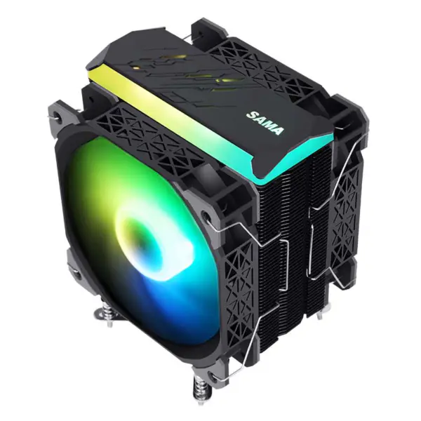 Sama Dual Fans Black Color Cpu Air Cooling Heatsink pro PC Case