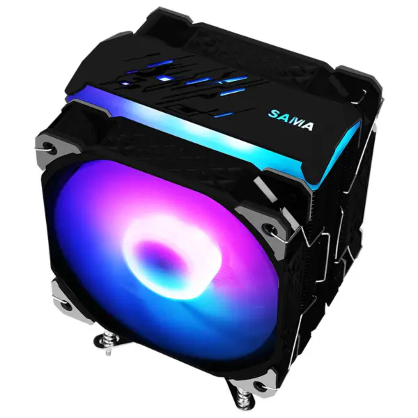Sama Duální ventilátory Přizpůsobené barevné logo Počítačový chladič pro PC Cpu Cooler