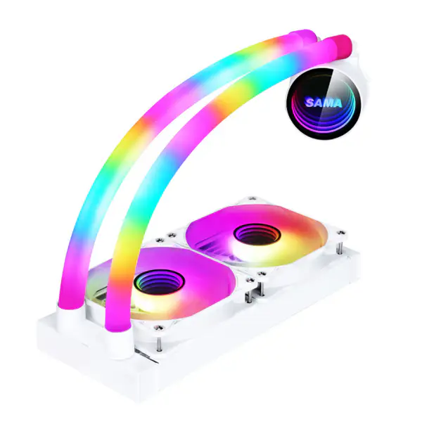 Sama Custom Cpu Cooler chladiče 240 RGB chladicí ventilátor pro Intel Amd Cpu Lga775/115x Am4 Am5 Ryzen 12600k Cpu Liquid Cool