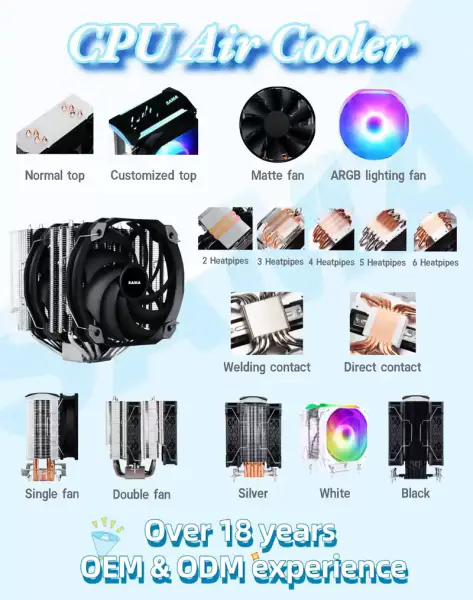 Sama Hdro Bearing Computer Cpu Cooling Radiator Cooler Fan For Pc Gaming Case