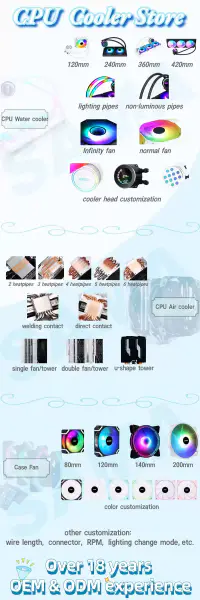 Sama Hdro Bearing Computer Cpu Cooling Radiator Cooler Fan For Pc Gaming Case
