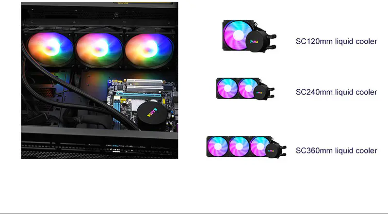 Sama Honeycomb Design Chladicí hlava Pc Vodní kapalinové chlazení Pc Cpu Cooler Radiator Lga1700 Chlazení Liquida Pc