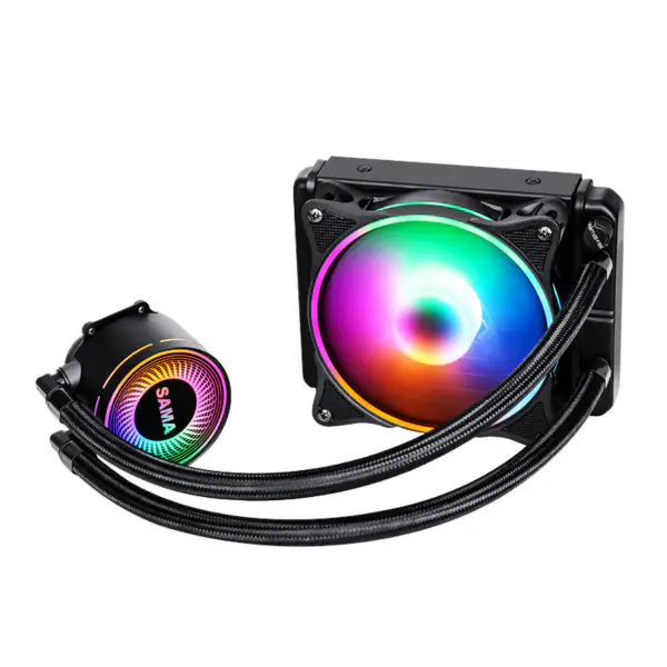 Sama Lga1200 Intel Aio 120mm Cpu Gpu Cooler Rgb Argb Air Liquid Water Cooling Pc