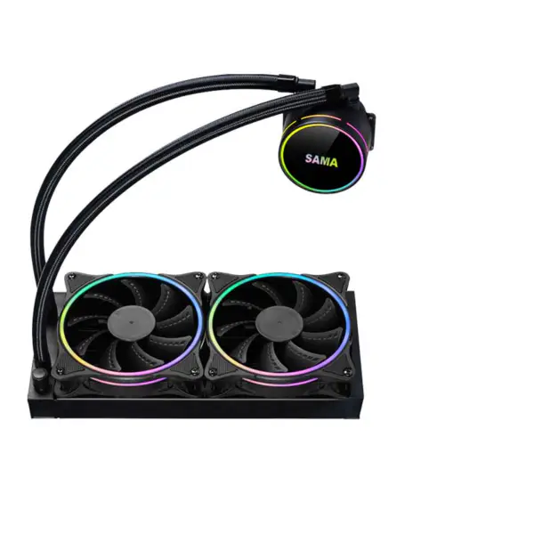 Sama Lga1200 Intel Aio 240mm Cpu Gpu Cooler Rgb Argb Air Liquid Water Cooling Pc