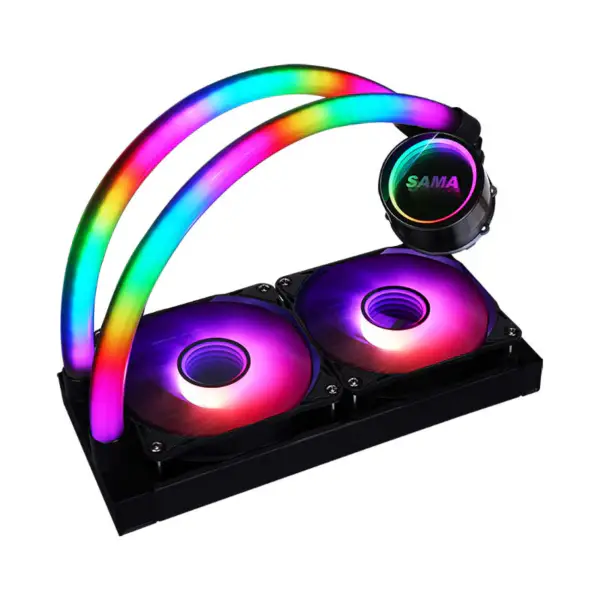 Sama Ps240mm Infinity Mirror Liquid Cooler Argb Cpu Air Cooler Cpu Water Cooling Aio Cooler For Intel Amd
