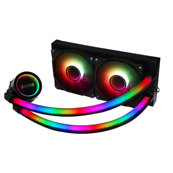 Sama Ps240mm Infinity Mirror Liquid Cooler Argb Cpu Air Cooler Cpu Water Cooling Aio Cooler For Intel Amd