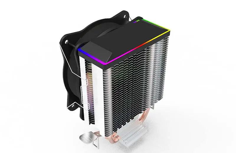 Sama Black Rainbow Rgb Herní počítačové chlazení Chladič tepelné trubice Procesor Chlazení vzduchu Cpu Vzduchové chladiče s 2 měděnými trubkami