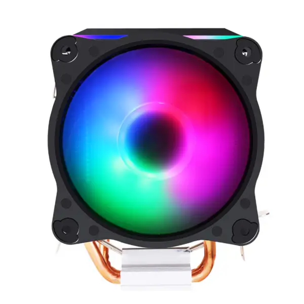 Sama Black Rainbow Rgb Herní počítačové chlazení Chladič tepelné trubice Procesor Chlazení vzduchu Cpu Vzduchové chladiče s 2 měděnými trubkami