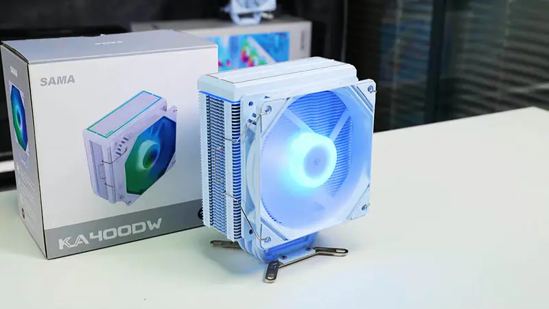 Sama Black Rainbow Rgb Herní počítačové chlazení Chladič tepelné trubice Procesor Chlazení vzduchu Cpu Vzduchové chladiče se 4 měděnými trubkami