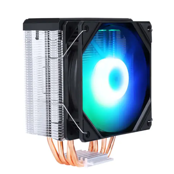 Sama Black Rainbow Rgb Herní počítačové chlazení Chladič tepelné trubice Procesor Chlazení vzduchu Cpu Vzduchové chladiče se 4 měděnými trubkami