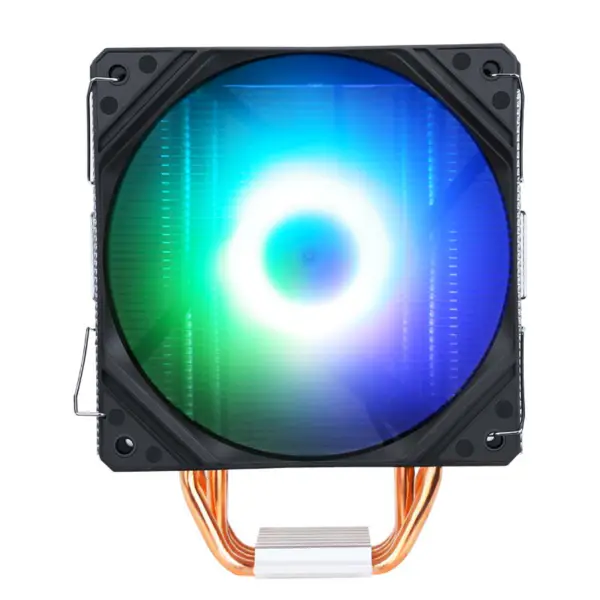 Sama Black Rainbow Rgb Herní počítačové chlazení Chladič tepelné trubice Procesor Chlazení vzduchu Cpu Vzduchové chladiče se 4 měděnými trubkami