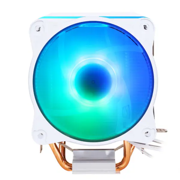 Sama White Rainbow Rgb Herní počítačové chlazení Chladič tepelné trubice Procesor Chlazení vzduchu Cpu Vzduchové chladiče s 2 měděnými trubkami