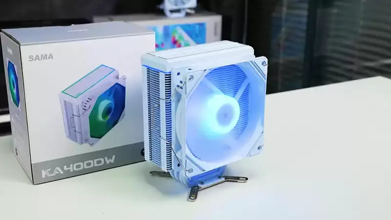 Sama White Rainbow Rgb Herní počítačové chlazení Chladič tepelné trubice Procesor Chlazení vzduchu Cpu Vzduchové chladiče se 4 měděnými trubkami