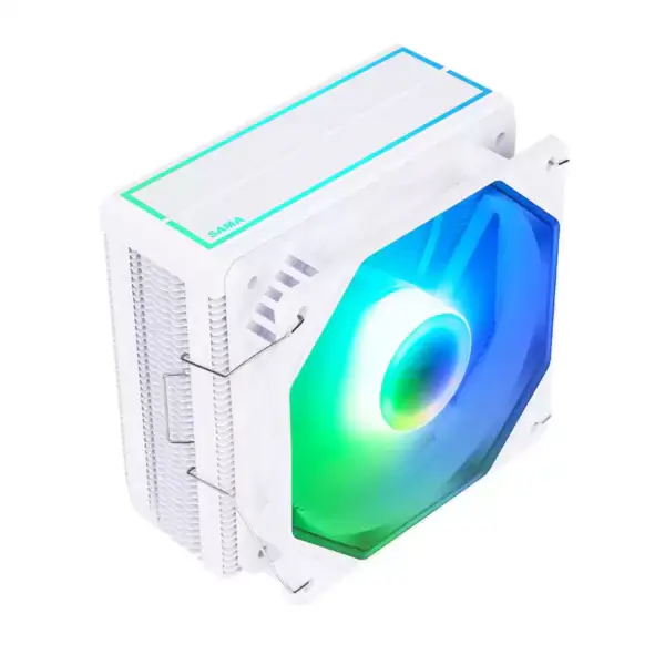 Sama White Rainbow Rgb Herní počítačové chlazení Chladič tepelné trubice Procesor Chlazení vzduchu Cpu Vzduchové chladiče se 4 měděnými trubkami